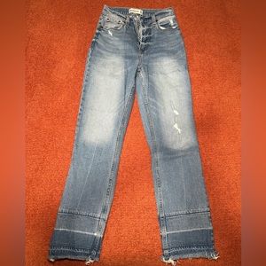 Abercrombie & Fitch Ultra High Rise Ankle Straight Jeans, Curve Love